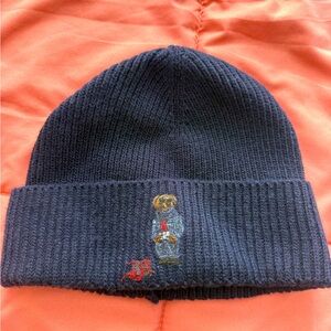 Ralph Lauren Kids Navy Blue Knit Beanie